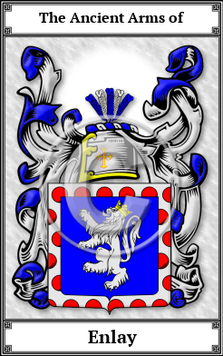 Enlay Family Crest Download (JPG)  Book Plated - 150 DPI