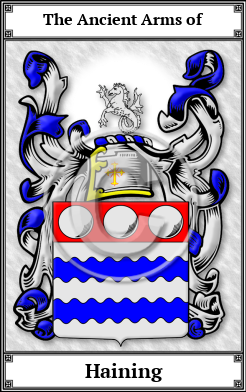 Haining Family Crest Download (JPG)  Book Plated - 150 DPI