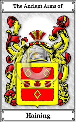 Haining Family Crest Download (JPG)  Book Plated - 150 DPI