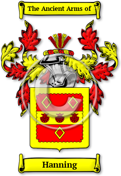 Hanning Family Crest Download (jpg) Legacy Series - 150 DPI