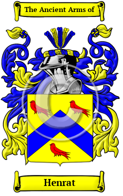 Henrat Family Crest/Coat of Arms