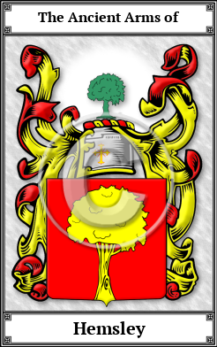 Hemsley Family Crest Download (JPG) Book Plated - 600 DPI