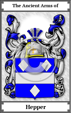 Hepper Family Crest Download (JPG) Book Plated - 600 DPI