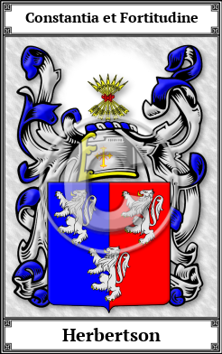 Herbertson Family Crest Download (JPG)  Book Plated - 150 DPI