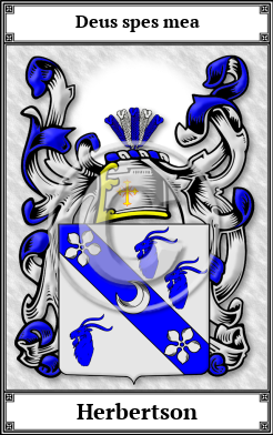 Herbertson Family Crest Download (JPG) Book Plated - 600 DPI