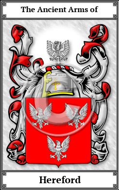 Hereford Family Crest Download (JPG) Book Plated - 600 DPI