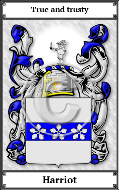Harriot Family Crest Download (JPG)  Book Plated - 150 DPI