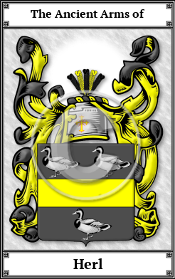 Herl Family Crest Download (JPG)  Book Plated - 150 DPI