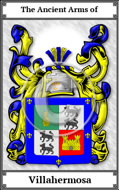 Villahermosa Family Crest Download (JPG)  Book Plated - 150 DPI