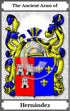 Hernández Family Crest Download (JPG) Book Plated - 600 DPI