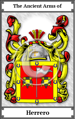 Herrero Family Crest Download (JPG)  Book Plated - 150 DPI