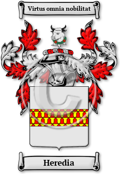Heredia Family Crest Download (jpg) Legacy Series - 150 DPI
