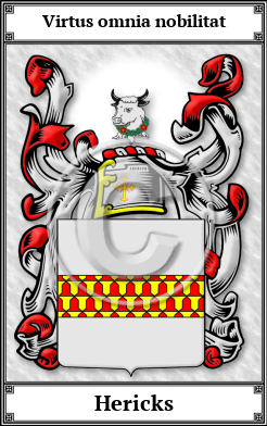 Hericks Family Crest Download (JPG) Book Plated - 600 DPI