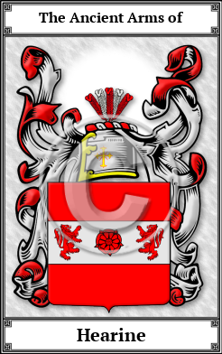 Hearine Family Crest Download (JPG)  Book Plated - 150 DPI