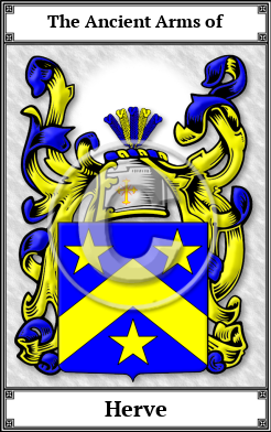 Herve Family Crest Download (JPG)  Book Plated - 150 DPI