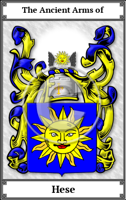 Hese Family Crest Download (JPG) Book Plated - 600 DPI