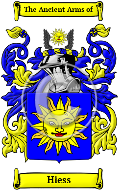 Hiess Family Crest/Coat of Arms