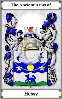 Hessy Family Crest Download (JPG)  Book Plated - 150 DPI