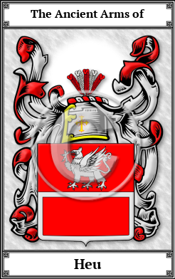 Heu Family Crest Download (JPG)  Book Plated - 150 DPI