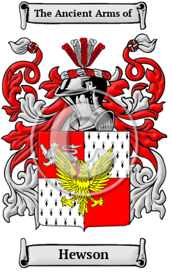 Hewson Family Crest/Coat of Arms