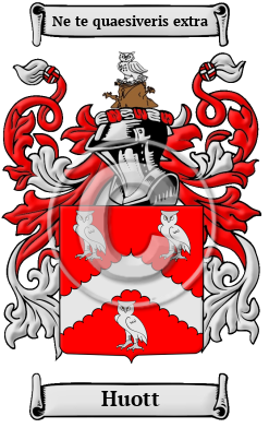 Huott Family Crest/Coat of Arms