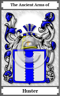 Huster Family Crest Download (JPG)  Book Plated - 150 DPI