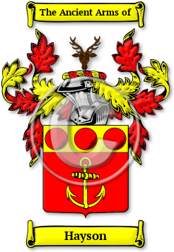 Hayson Family Crest Download (jpg) Legacy Series - 150 DPI