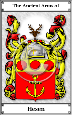 Hesen Family Crest Download (JPG) Book Plated - 600 DPI