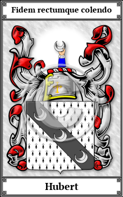 Hubert Family Crest Download (JPG)  Book Plated - 150 DPI