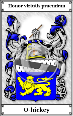 O-hickey Family Crest Download (JPG)  Book Plated - 150 DPI