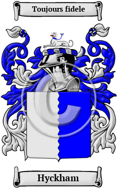 Hyckham Family Crest/Coat of Arms