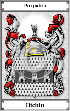 Hichin Family Crest Download (JPG)  Book Plated - 150 DPI