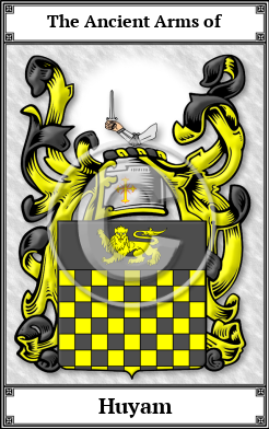 Huyam Family Crest Download (JPG) Book Plated - 600 DPI
