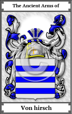 Von hirsch Family Crest Download (JPG)  Book Plated - 150 DPI