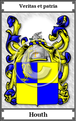 Houth Family Crest Download (JPG) Book Plated - 600 DPI