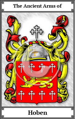 Hoben Family Crest Download (JPG)  Book Plated - 150 DPI