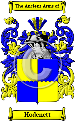 Hodenett Family Crest/Coat of Arms