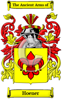 Hoener Family Crest/Coat of Arms