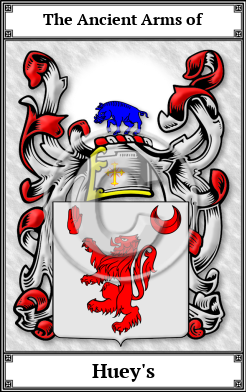 Huey's Family Crest Download (JPG)  Book Plated - 150 DPI