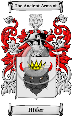 Höfer Family Crest/Coat of Arms