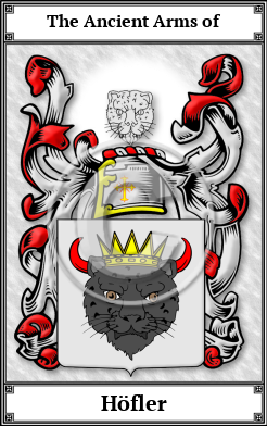 Höfler Family Crest Download (JPG) Book Plated - 600 DPI