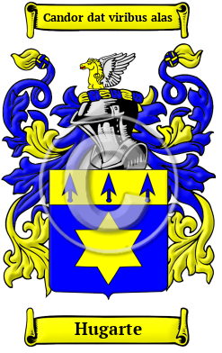 Hugarte Family Crest/Coat of Arms