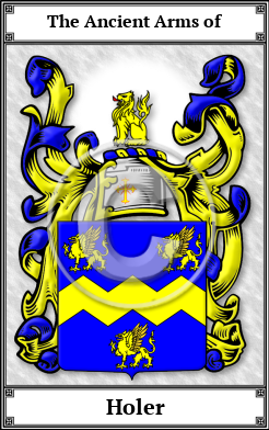 Holer Family Crest Download (JPG)  Book Plated - 150 DPI