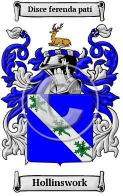 Hollinswork Family Crest/Coat of Arms