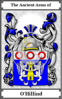 O'Hillind Family Crest Download (JPG)  Book Plated - 150 DPI