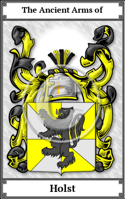 Holst Family Crest Download (JPG)  Book Plated - 150 DPI