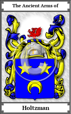 Holtzman Family Crest Download (JPG)  Book Plated - 150 DPI