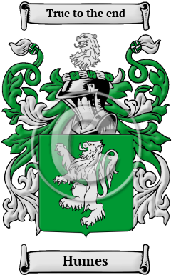 Humes Family Crest/Coat of Arms