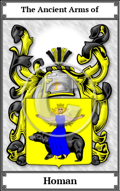 Homan Family Crest Download (JPG)  Book Plated - 150 DPI