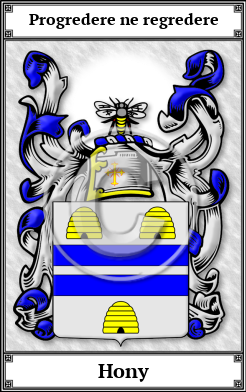Hony Family Crest Download (JPG) Book Plated - 600 DPI